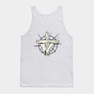 wooden cross and wounded hand Tank Top